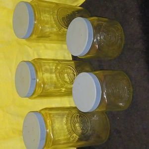 5 vintage jars